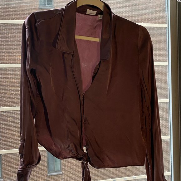 🤎Wilfred New Tie-Front Blouse - Picture 7 of 8